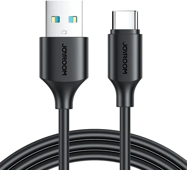 Joyroom S-Uc027A9 3A USB-A to Type-C Fast Charging Data Cable - Black, 1M Length