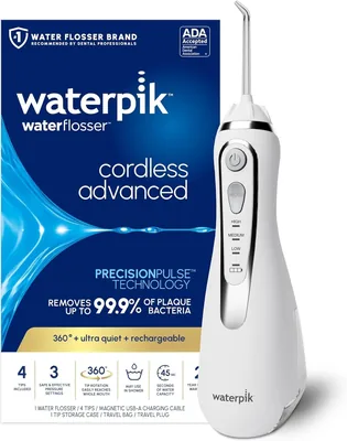 Waterpik Cordless Avancerad Vattflosare, Kordlös, Vit