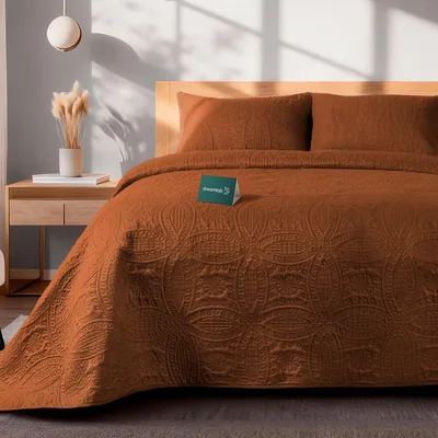 Colcha Ligera Dreamlab con 2 Fundas de Almohada, Capitonado, Ultra Suave, Hipoalergénico para Cama