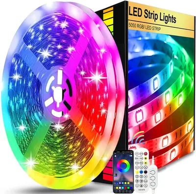 LED Streifen USB RGB Timer Einstellbares Lichtband mit Fernbedienung Musik-Synchronisierung Farbwechsel 2M