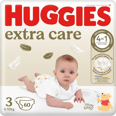 Huggies® Extra Care Nappies Size 3 (6-10kg) - 60