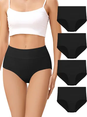 Calzones de Mujer VOENXE de Algodón, Cintura Alta Ropa Interior Postparto