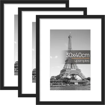 upsimples 3er-Set Bilderrahmen, 30 x 40 cm, Schwarz für Fotos, Bilder und Poster - 37% Rabatt