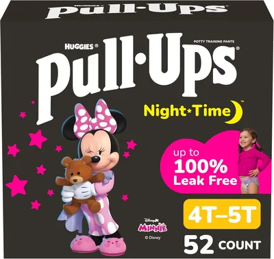 Refaste Pull-Ups Girls Night-Time Potty Training Pants 4T-5T (52 Count)