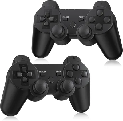 PS3 Controller Wireless 2 Pack + Charging Cables - Black