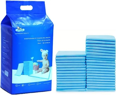 Cute 'n' Cuddle Baby Changing Mats - Waterproof & Ultra Absorbent (60x90cm, 30-Pack) 42% Off