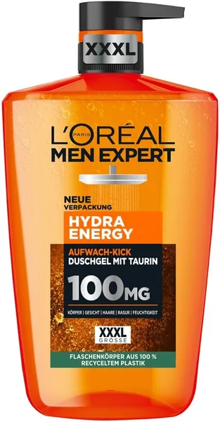 L'Or al Men Expert Hydra Energy XXXL Shower Gel/Shampoo