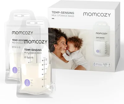 Bacs à glace Momcozy 180ml - Lot de 120 sacs stériles avec double scellage | Conservation hygiénique du lait maternel