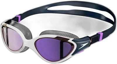 Speedo Biofuse 2.0 Dames Zwembril met Patenteerbare Versteller - Anti-Mist en Anti-Leakage Comfortabele Pasvorm - Wit/Real