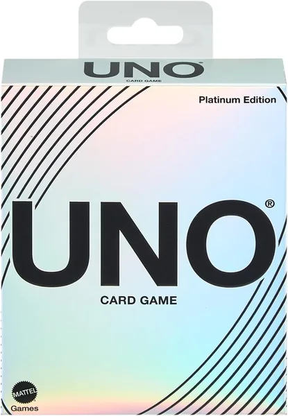 Mattel Jeux UNO Platinum Édition HPY61 Jeu de Cartes pour Famille ou Amis, Voyages, Camping et Soirées, Collection Premium