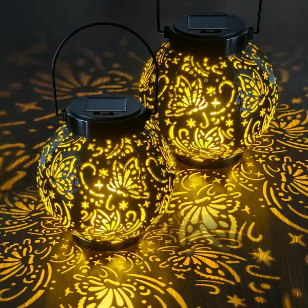 2026 Newest Solar Lanterns Light, KALAHOL 2 Pack Solar Lanterns Garden Ornaments Outdoor