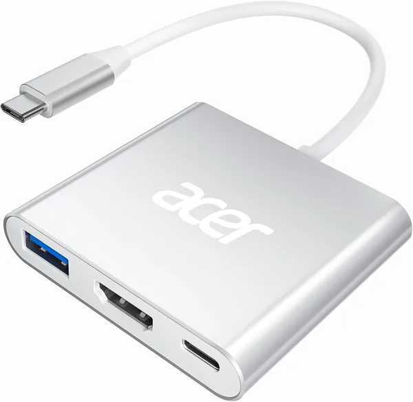 Acer USB-C HDMI Multiport Adapter 4K, 100W PD, USB 3.0 5Gbps - Best Deal