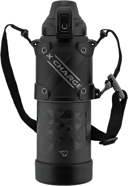 Zojirushi SD-HB10-BA Water Bottle, Large Capacity 1.0L, [Shock-Resistant], Easy to Clean with Only 2 Parts, Seamless Straw, Keeps Cold
