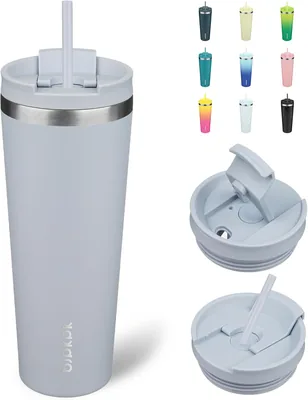 BJPKPK 26oz Stainless Steel Tumbler with Lid & Straw - Best Deal