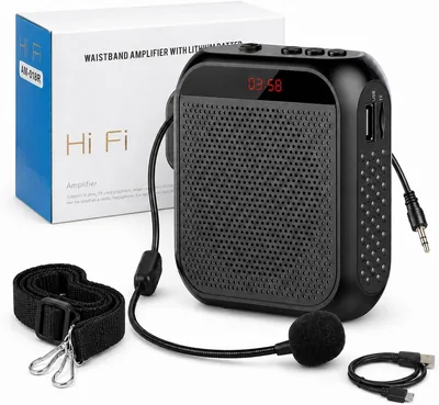Sistema de Amplificador de Voz Portátil Profesional JDFNVFK, Altavoz Recargable 2200mAh con Micrófono de Diadema