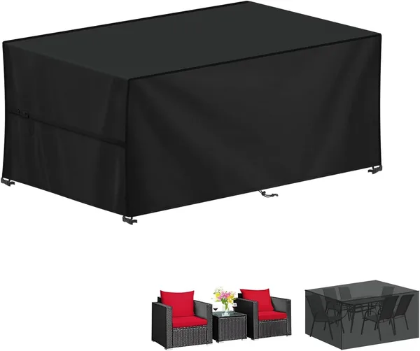 LAMUNI Trädgardsmöbelskylt, 420D Oxford-byggnad utomhus tabellskylt, 150x90x75 cm