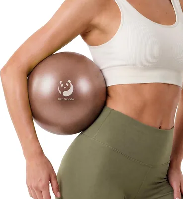 Slim Panda Gymnastikbal Small, 23cm Pilatesbal med Inflaterbar Strån, Mjuk Yoga Bal Infenterbara Träningspil