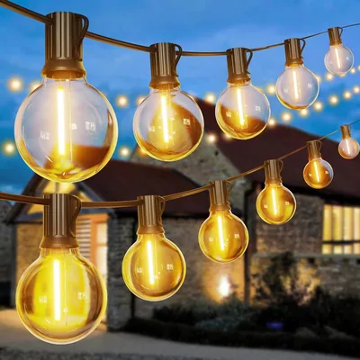 LED-Feierlichkeiten im Freien 33,5 m - Wetterfester 50+ G40 Birnen Warmweiß