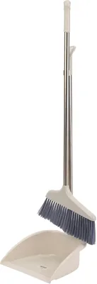 Delcasa Dustpan and Broom with Long Handle