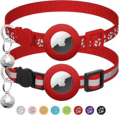 Airtag Cat Collar Case with Bell