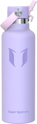 Super Sparrow Wasserflasche aus Edelstahl, Ultraleichter Thermosbecher, 350 ml, 500 ml, 750 ml, 1 L, Standard Strohhalmdeckel