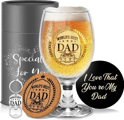 Yalucky Personalised Dad Beer Glasses - Best Deal