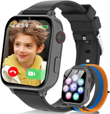 Reloj Inteligente 4G para Niños con GPS y Videollamada, Smartwatch para Niño Niña con SOS, Teléfono/Videollamadas/Chat Voz, Modo E