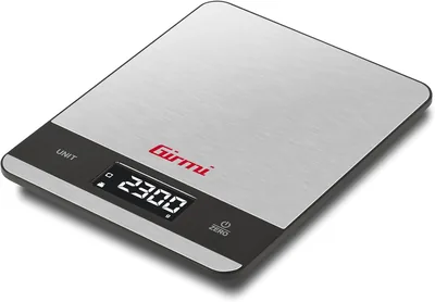Bilancia da Cucina Digitale Girmi PS05, 5 kg, Piattaforma in Acciaio Inox, Funzione Tare