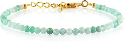 Natural Emerald Gold Bracelets Women Green Gemstone Jewelry Best Deal