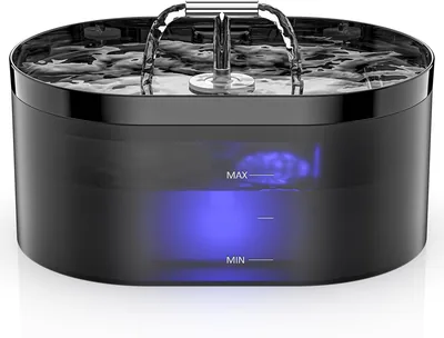 Fontaine automatique pour chat - 2.2L - Distributeur d'eau LED - Super silencieuse, pour chats et autres animaux de compagnie