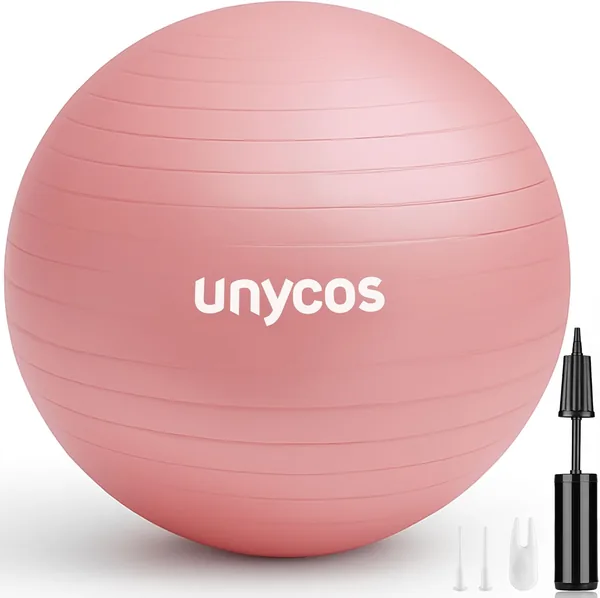 Pilates Ball 55/65/75 cm - Resistencia de 300 kg, Aislamiento Antitranspirado y Concreto Anti-Burbo