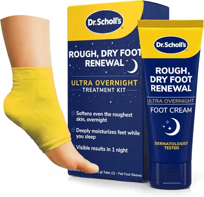 Dr. Scholl's Foot Renewal Cream, Overnight Treatment with Aloe & Coconut Oil