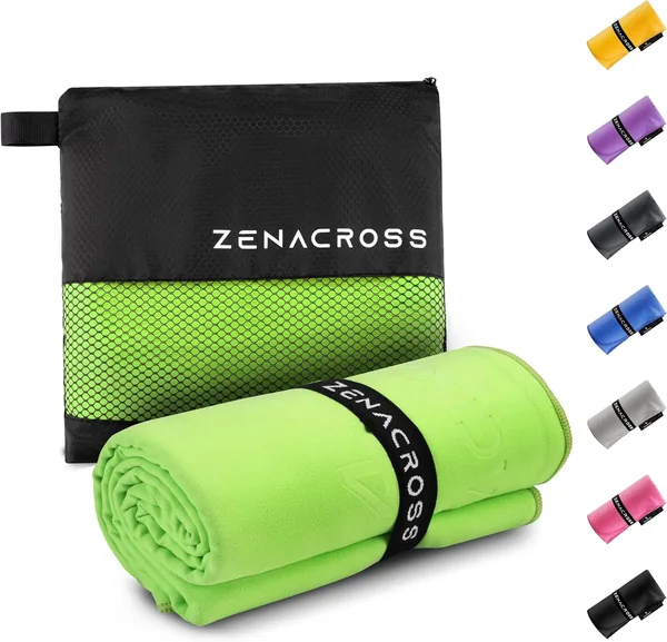 Zenacross Mikrofibret Handduch 70x140cm med Transportsak - Kompakt Sporthandduch, Rapi Tørrande och Absorbert Stort M