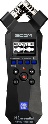 Enregistreur portable ZOOM H1essential - Enregistrateur audio 32 bits à flottement pour musique, podcast, film et création de contenu - Noir