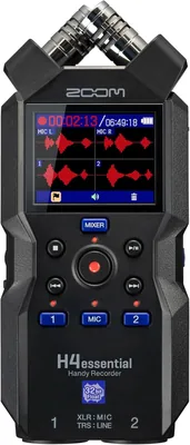 Enregistreur portable ZOOM H4essential - Enregistreur 4 pistes avec micro X/Y, entrées XLR/TRS pour musique, podcasts et vidéo