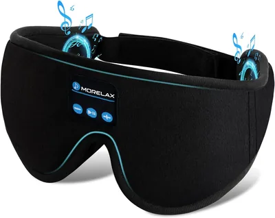 Sönd mask med Bluetooth-hörn, 3D söndmaska kabellajare musik ögonmask för sömn Side/Baket styrare Sömn hörn