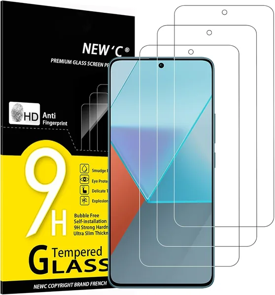 Protezione Schermo in Vetro Temperato NEW'C da 3 Pezzi per Xiaomi Redmi Note 13 Pro 5G/4G