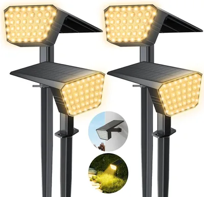 FIFlying Solar Lights Outdoor Garden 4 Pcs Warm White 3000K