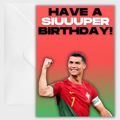 Cristiano Ronaldo Football Birthday Card Best Deal