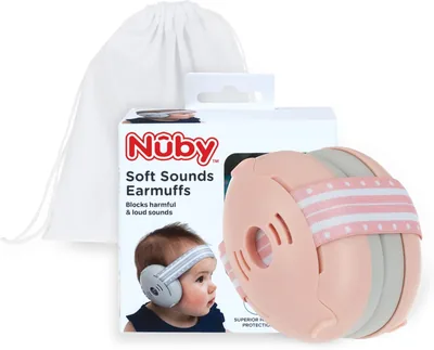 Nuby Soft Sounds Earmuffs - Protection Against Loud Noises for Babies