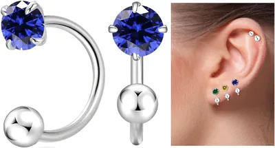 VDKIDKT Tiny Silver Birthstone Huggie Earrings Best Deal