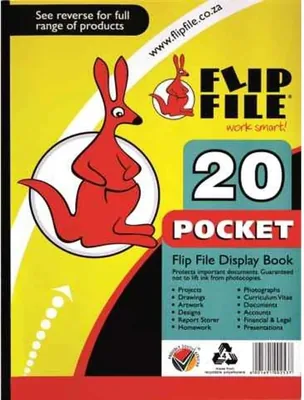 Flip File A4 20 Pocket Display File | Best Deal