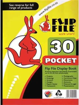 Flip File A4 30 Pocket Display File
