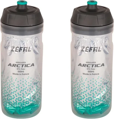 ZEFAL Arctica 55 - Botellas Isotérmicas para Ciclismo de 550 ml (Pack de 2), Odorresas y Impermeables, Sin BPA