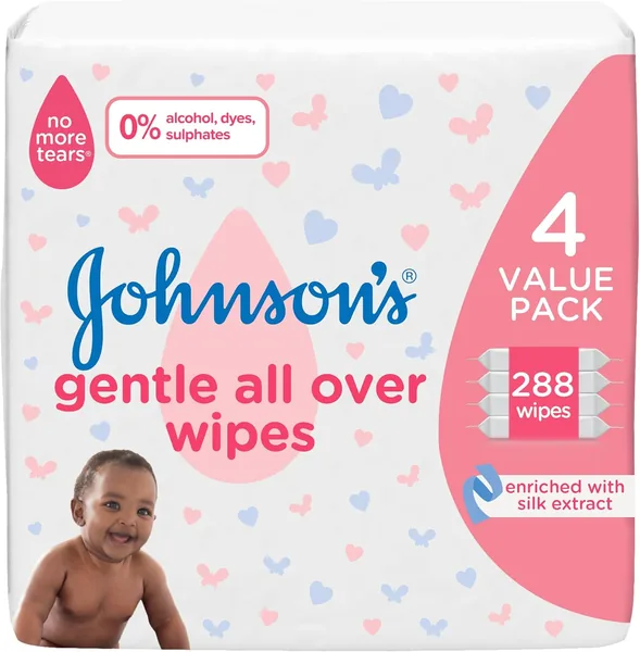Johnson’s Baby Gentle All Over Wipes - 288 Count | 30% Off