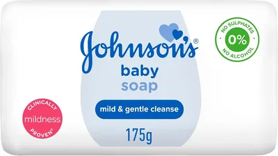 Johnson's Baby Body Soap Bar, Gentle & Hypoallergenic