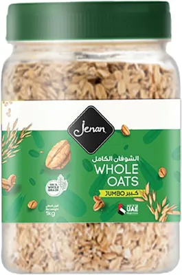 Jenan Whole Jumbo Oats Jar 1 kg Best Deal