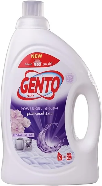 Gento Liquid Laundry Det Power Gel - Floral 3 Ltr
