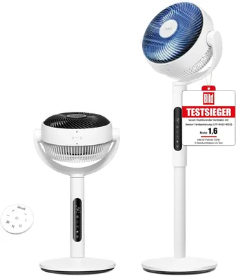 Levoit DC Motor Bodenventilator – 20 dB leise, 30 m Reichweite, 2465 m³/h Luftvolumen, Fernbedienung, Kühlung – 2er Set