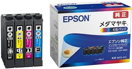 Genuine Epson MED-4CL Medamayaki Ink Cartridge 4 Color Pack